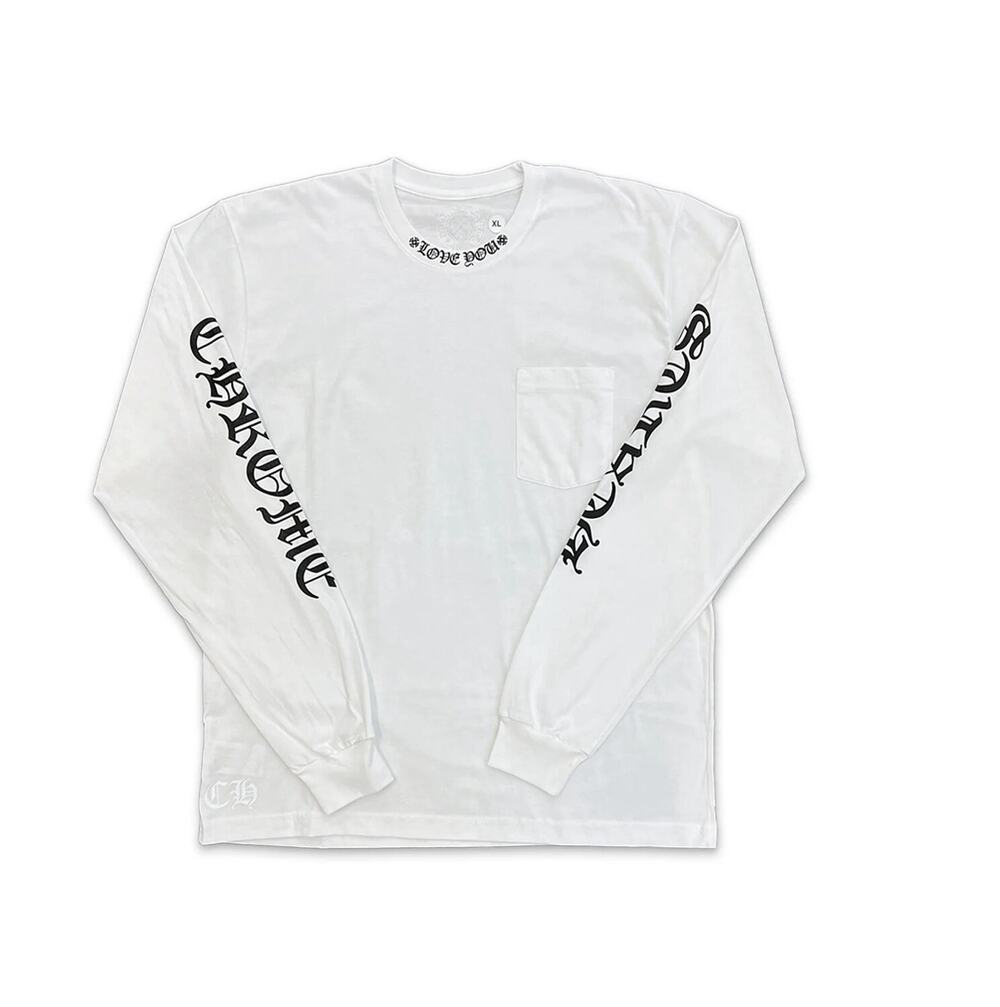 XL CHROME HEARTS WHITE LOVE YOU LONG SLEEVE T-SHIRT *AUTHENTIC GUARANTEE*